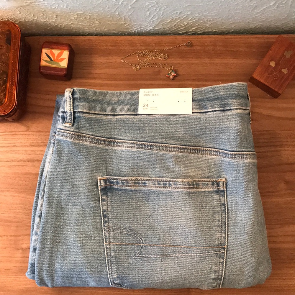 High Rise Stretch Curvy Mom Jeans